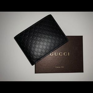 Gucci Microguccisima leather wallet mens